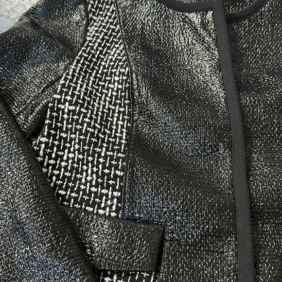 TORY BURCH Gorgeous Daria Patent Leather/Tweed Jacket~ size 4 - Picture 2 of 8